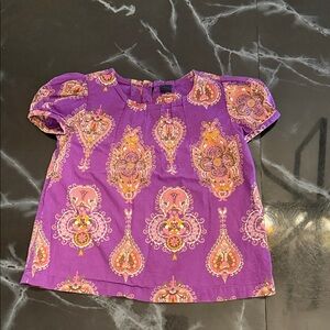 4T Purple Paisley Kids Top